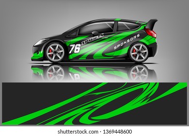 Car decal wrap design vector. Graphic abstract stripe racing background kit designs for vehicle, race car, rally, adventure and livery dekal
