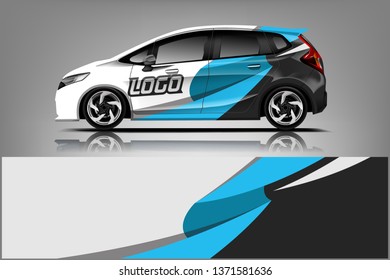 Car decal wrap design vector. Graphic abstract stripe racing background kit designs for vehicle, race car, rally, adventure and livery
 dekal