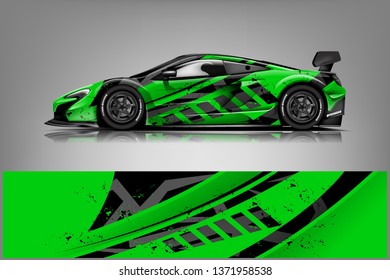 Car decal wrap design vector. Graphic abstract stripe racing background kit designs for vehicle, race car, rally, adventure and livery
 dekal