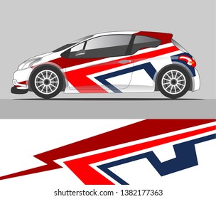 Car decal wrap design vector
