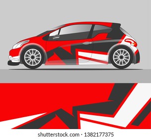 Car decal wrap design vector