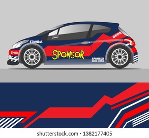Car decal wrap design vector