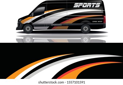 car decal wrap design vector