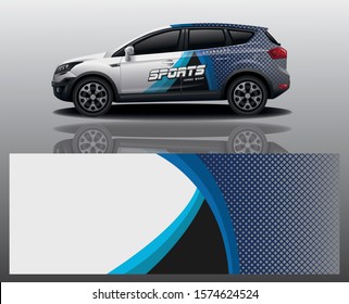 car decal wrap design vector