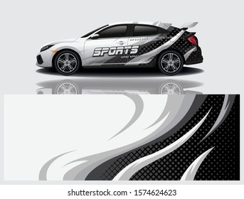 car decal wrap design vector