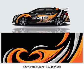car decal wrap design vector