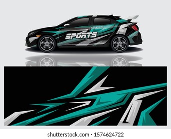 car decal wrap design vector