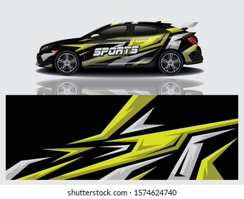 car decal wrap design vector