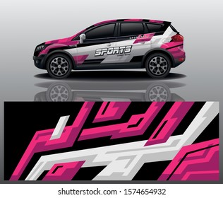 car decal wrap design vector