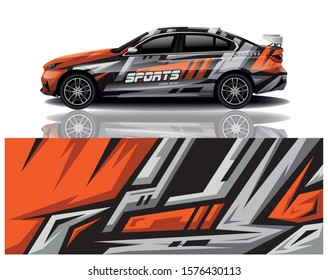 car decal wrap design vector