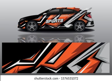 car decal wrap design vector