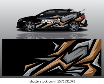 car decal wrap design vector
