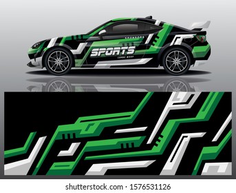 car decal wrap design vector