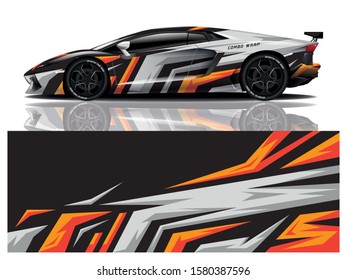 car decal wrap design vector