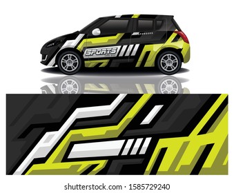 Car decal wrap design vector
