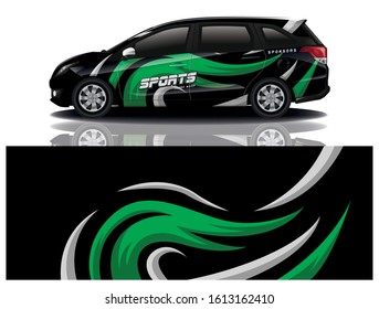 car decal wrap design vector