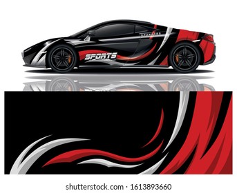 car decal wrap design vector