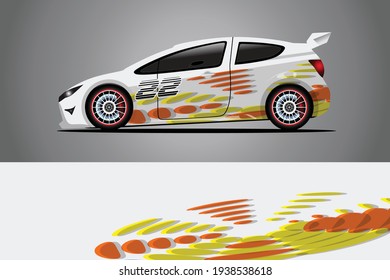 Design-Vektorgrafik der Autodekalibrierung. Grafikabstrakter, abstrakter Streifen-Hintergrund-Kit-Designs für Rallye-Abenteuer und Limousine