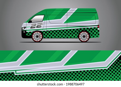 Car decal wrap design vector. Graphic abstract stripe racing background kit designs for vehicle race car rally adventure and livery	
