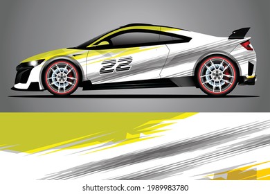 Design-Vektorgrafik der Autodekalibrierung. Grafikabstrakter, abstrakter Streifen-Hintergrund-Kit-Designs für Rallye-Abenteuer und Limousine	