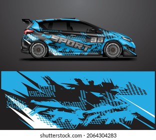 Design-Vektorgrafik der Autodekalibrierung. Grafische abstrakte Streifen Racing Hintergrund Kit Design für Fahrzeuge, Rennwagen, Rallye .