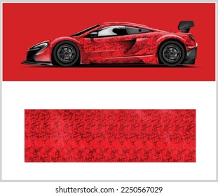 Car decal wrap design vector