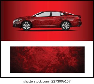 Car decal wrap design vector. Graphic abstract stripe racing background 