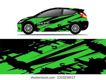 Car decal wrap design vector. Graphic abstract stripe racing background kit designs for vehicle, race car, rally, adventure and livery