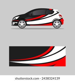 Car decal wrap design vector