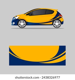 Car decal wrap design vector