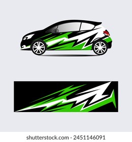 Car decal wrap design vector