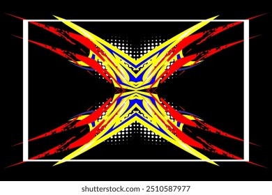 Car decal wrap design vector. Graphic abstract stripe racing background kit designs for vehicle, race car, rall