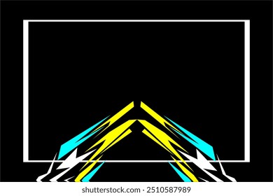 Car decal wrap design vector. Graphic abstract stripe racing background kit designs for vehicle, race car, rall