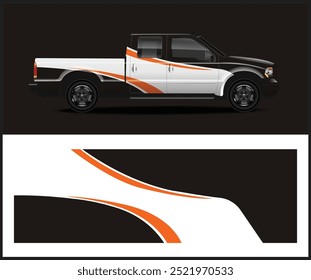 Car decal wrap design vector. vehicle, race car, rally, adventure