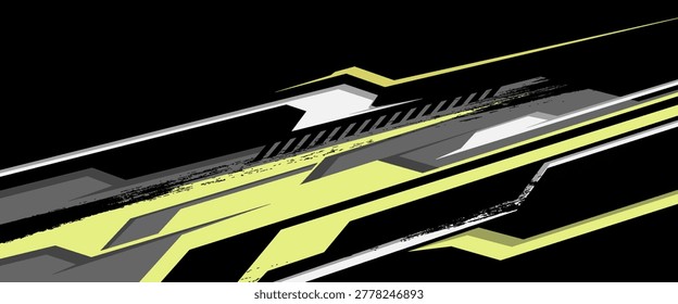 Car decal wrap design vector. Graphic abstract stripe racing background kit designs for wrap vehicle, race car, nascar car, rally, adventure and livery