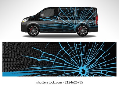 Autodecal Wrap Livery Design. Grafische abstrakte Rennstrecke Hintergrund Vectordesign für Fahrzeug, Rennwagen, Rallye, Abenteuer Livery Tarnung.