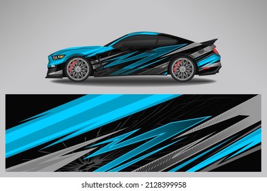 Car decal wrap livery design. Graphic abstract line racing background Vector design for vehicle, race car, rally, adventure livery camouflage.