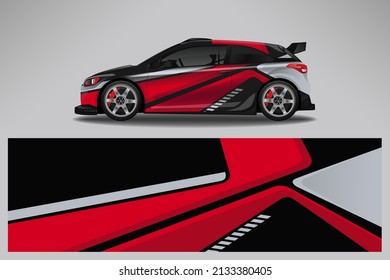 Car decal wrap livery design. Graphic abstract line racing background Vector design for vehicle, race car, rally, adventure livery camouflage.