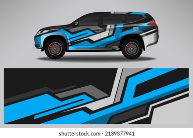 Car decal wrap livery design. Graphic abstract line racing background Vector design for vehicle, race car, rally, adventure livery camouflage.