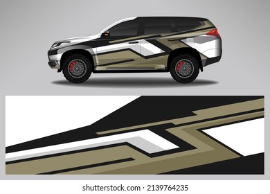 Car decal wrap livery design. Graphic abstract line racing background Vector design for vehicle, race car, rally, adventure livery camouflage.
