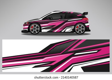 Car decal wrap livery design. Graphic abstract line racing background Vector design for vehicle, race car, rally, adventure livery camouflage.