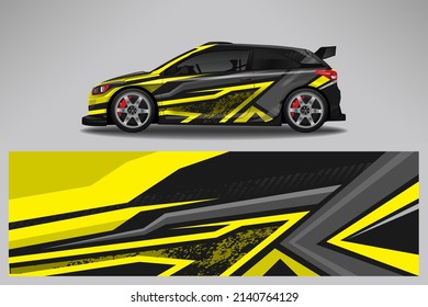 Autodecal Wrap Livery Design. Grafische abstrakte Rennstrecke Hintergrund Vectordesign für Fahrzeug, Rennwagen, Rallye, Abenteuer Livery Tarnung.