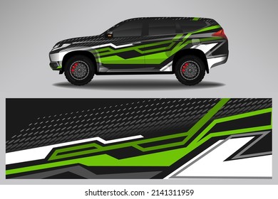 Car decal wrap livery design. Graphic abstract line racing background Vector design for vehicle, race car, rally, adventure livery camouflage.