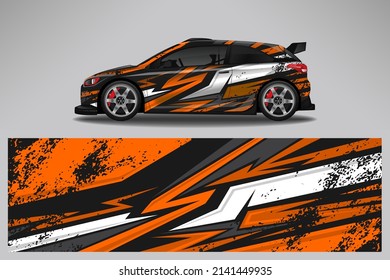 Car decal wrap livery design. Graphic abstract line racing background Vector design for vehicle, race car, rally, adventure livery camouflage.