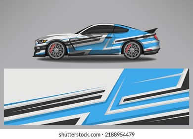 Car decal wrap livery design. Graphic abstract line racing background Vector design for vehicle, race car, rally, adventure livery camouflage.