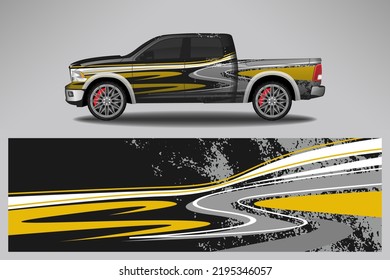 Autodecal Wrap Livery Design. Grafische abstrakte Rennstrecke Hintergrund Vectordesign für Fahrzeug, Rennwagen, Rallye, Abenteuer Livery Tarnung.