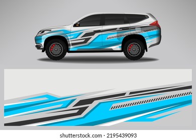 Car decal wrap livery design. Graphic abstract line racing background Vector design for vehicle, race car, rally, adventure livery camouflage.