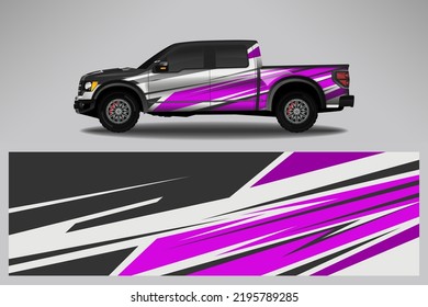 Car decal wrap livery design. Graphic abstract line racing background Vector design for vehicle, race car, rally, adventure livery camouflage.