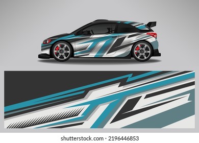 Car decal wrap livery design. Graphic abstract line racing background Vector design for vehicle, race car, rally, adventure livery camouflage.