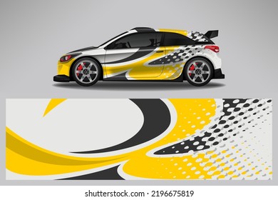 Car decal wrap livery design. Graphic abstract line racing background Vector design for vehicle, race car, rally, adventure livery camouflage.